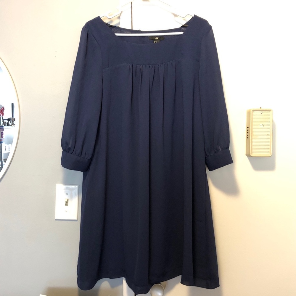 Navy Sheer Dress